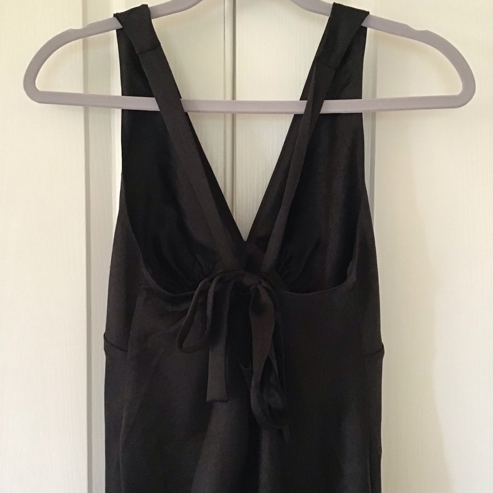 Third Form Elegant Black Satin Sleeveless bias midi Dress Australia Sz 8 - Picture 5 of 7